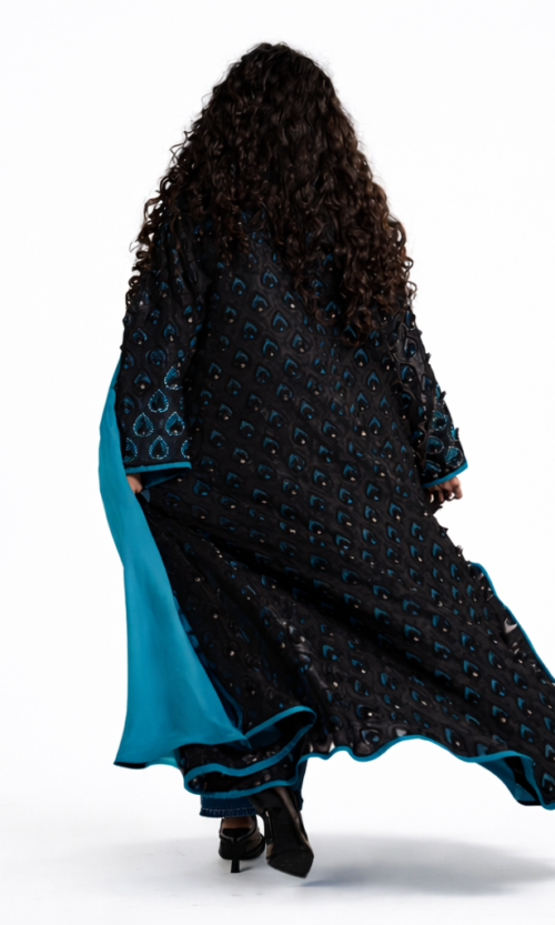 Royal Teal Abaya - Image 3
