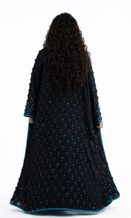 Royal Teal Abaya - Image 5