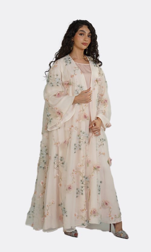 Ivory Bloom Abaya