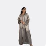 Celeste Metallic Layered Abaya