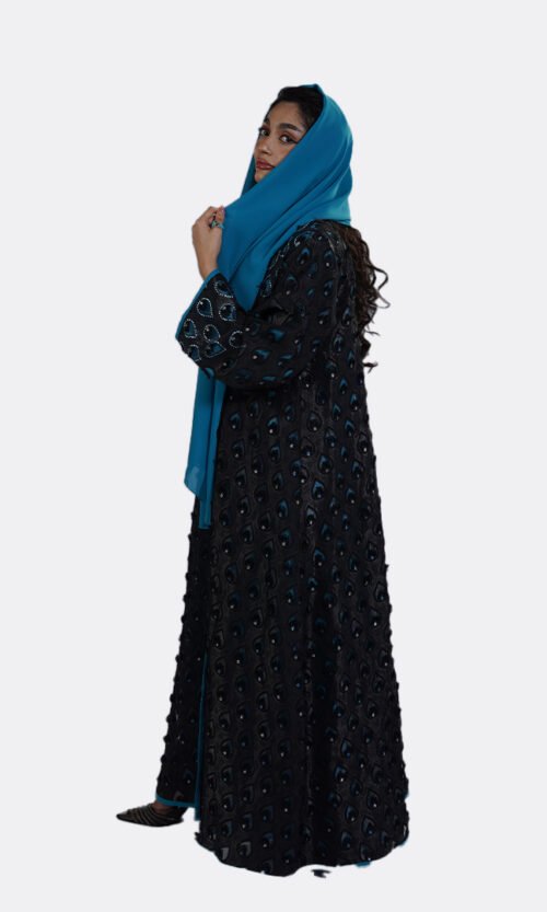 Noire Teal Abaya - Image 3