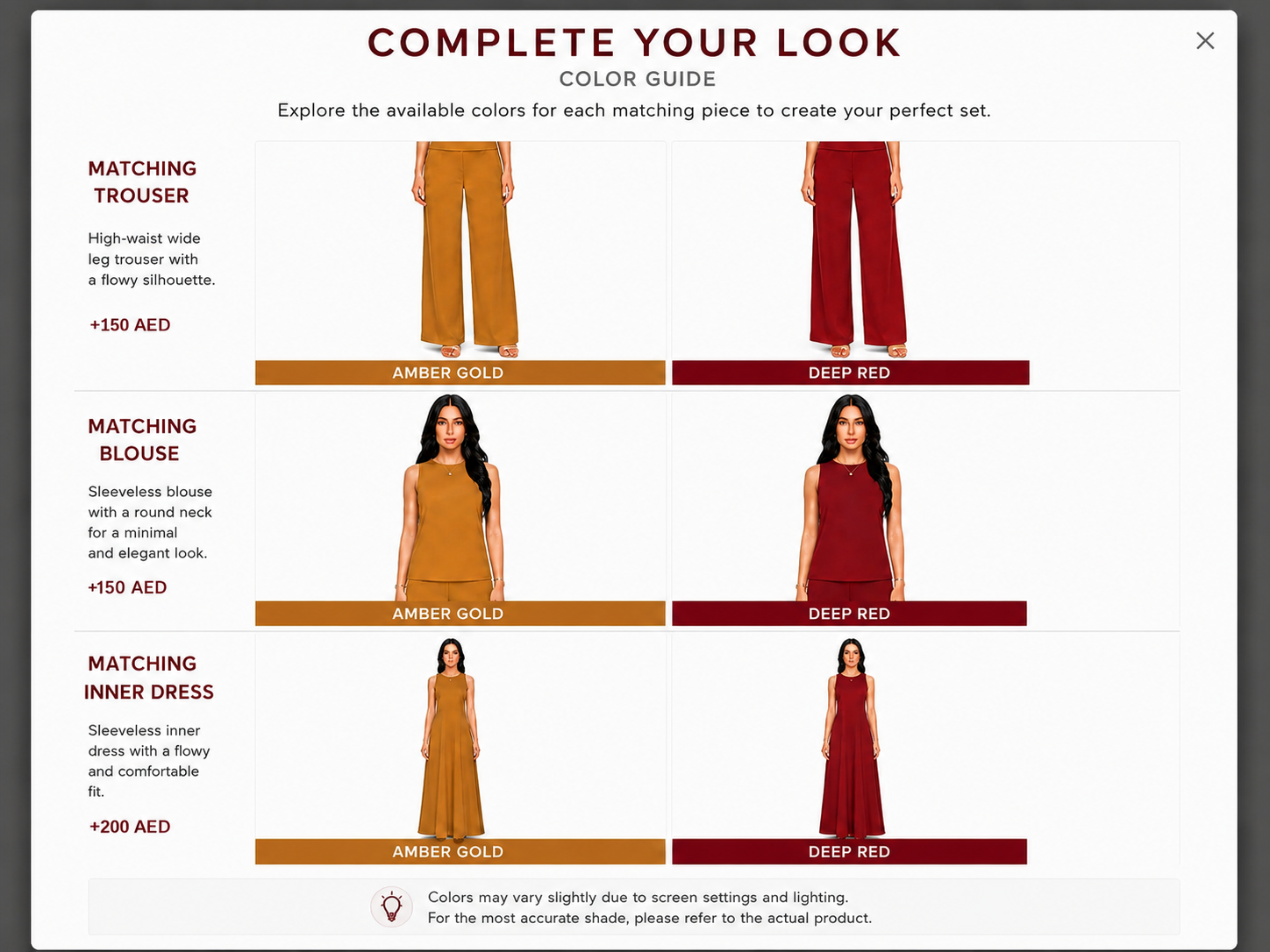 Complete Your Look Color Guide