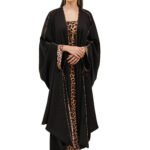 Leopard Trim Abaya. – MS56