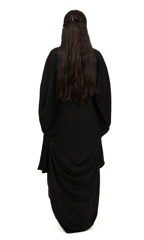 Leopard Trim Abaya. – MS56 - Image 5