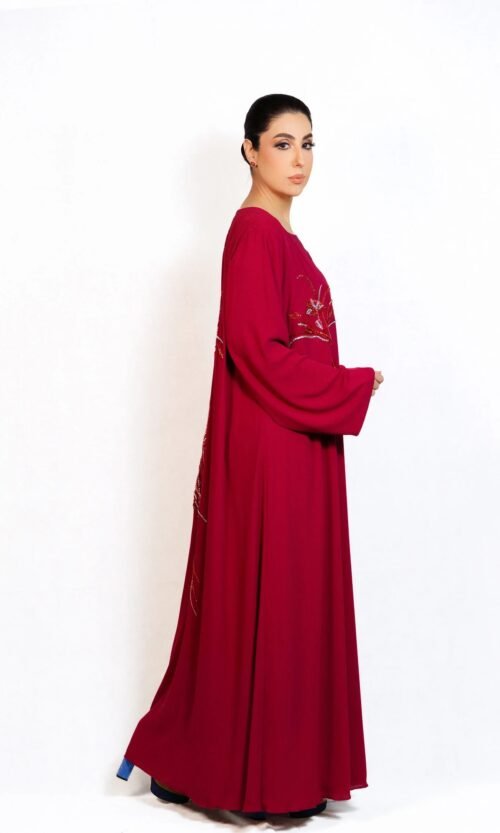Noir Red Abaya – MS05 - Image 6