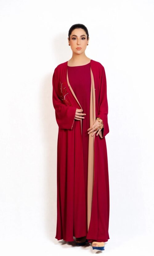 Noir Red Abaya – MS05 - Image 8