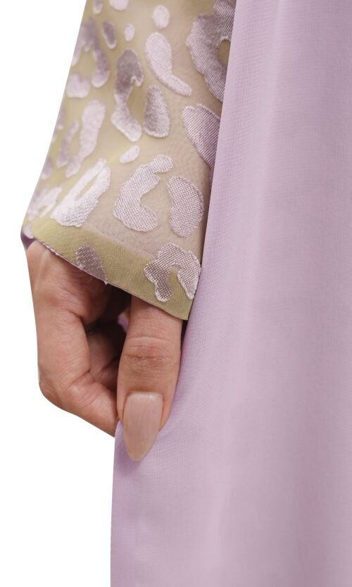 Pastel Contrast Abaya – MS10 - Image 3