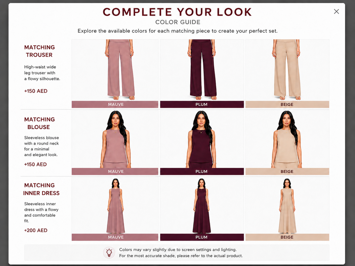 Complete Your Look Color Guide