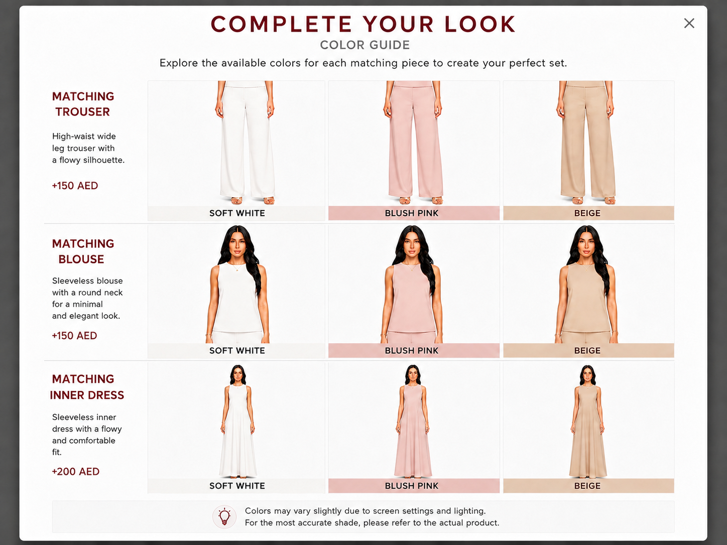 Complete Your Look Color Guide