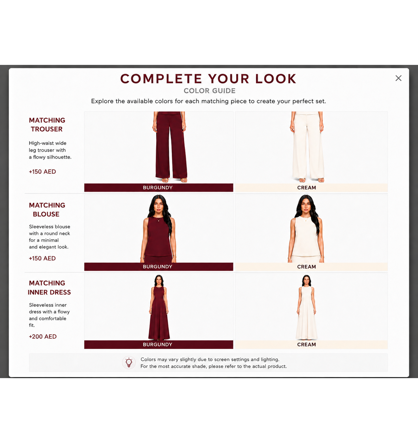 Complete Your Look Color Guide