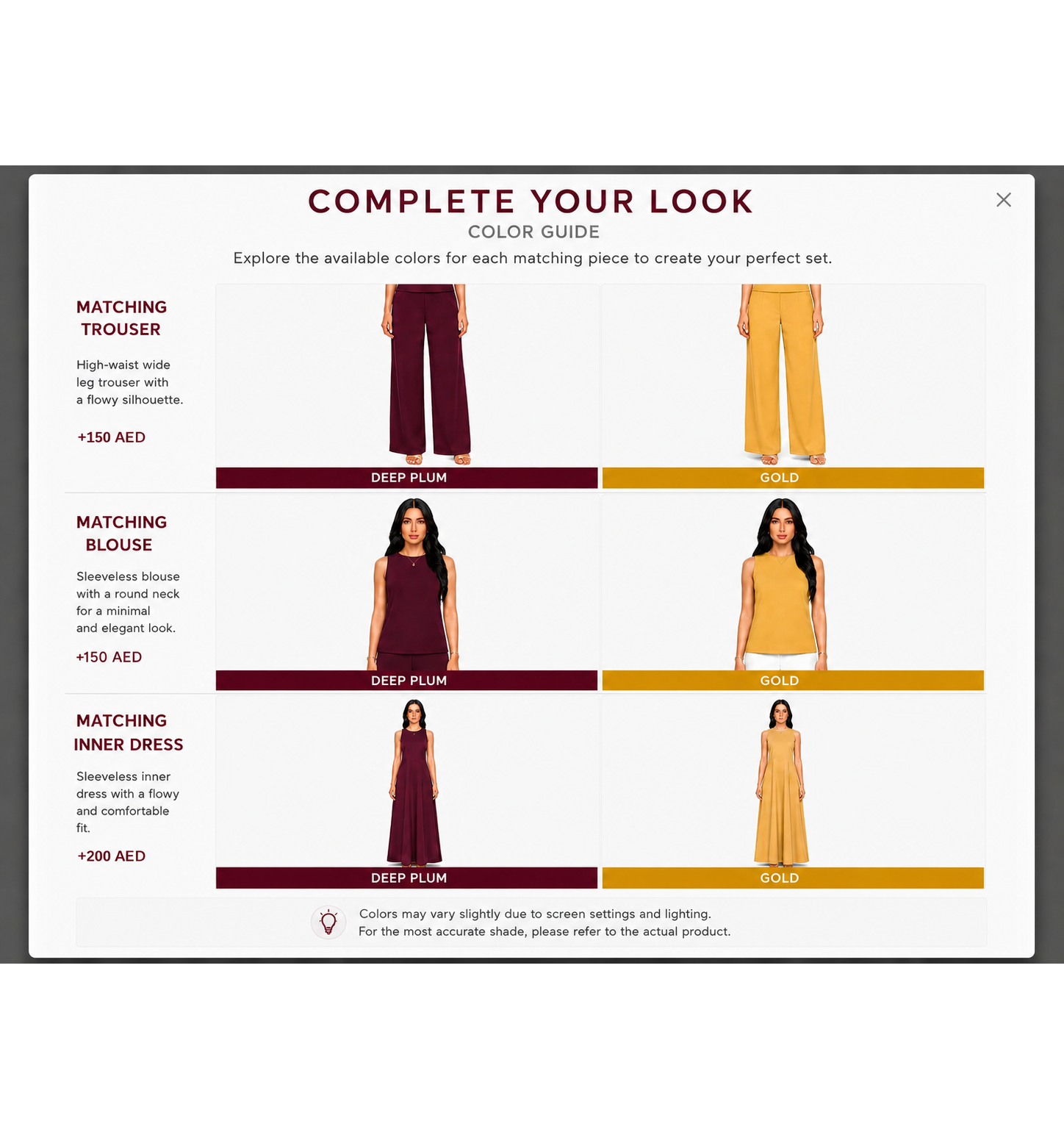 Complete Your Look Color Guide