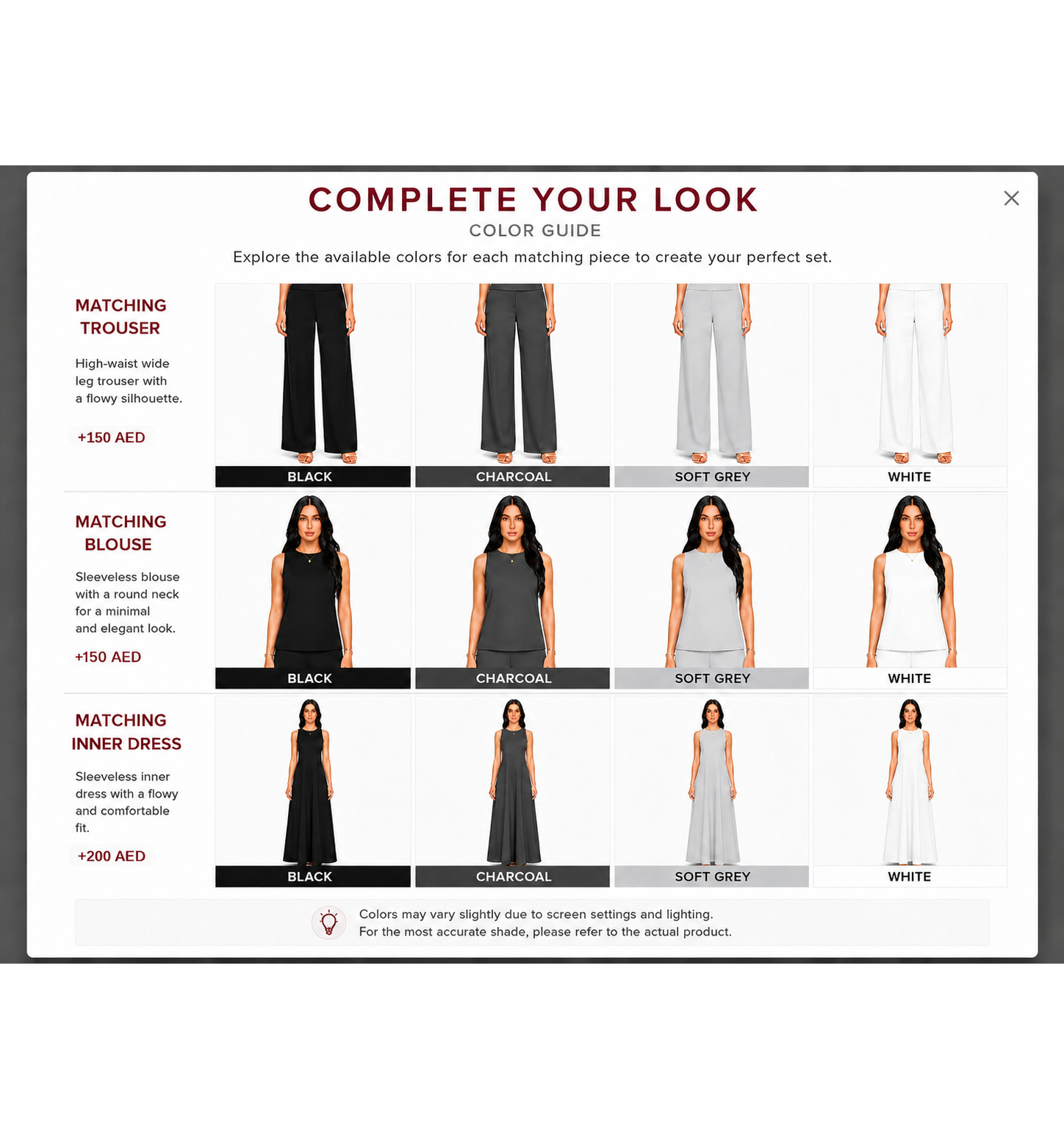 Complete Your Look Color Guide