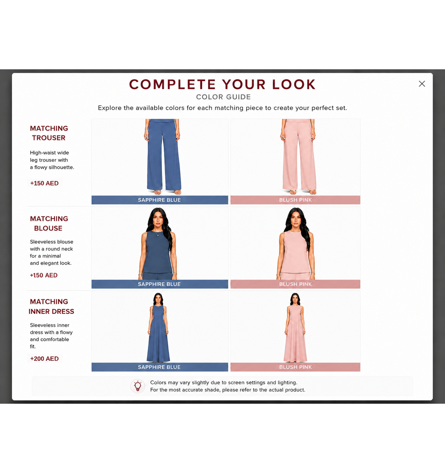 Complete Your Look Color Guide