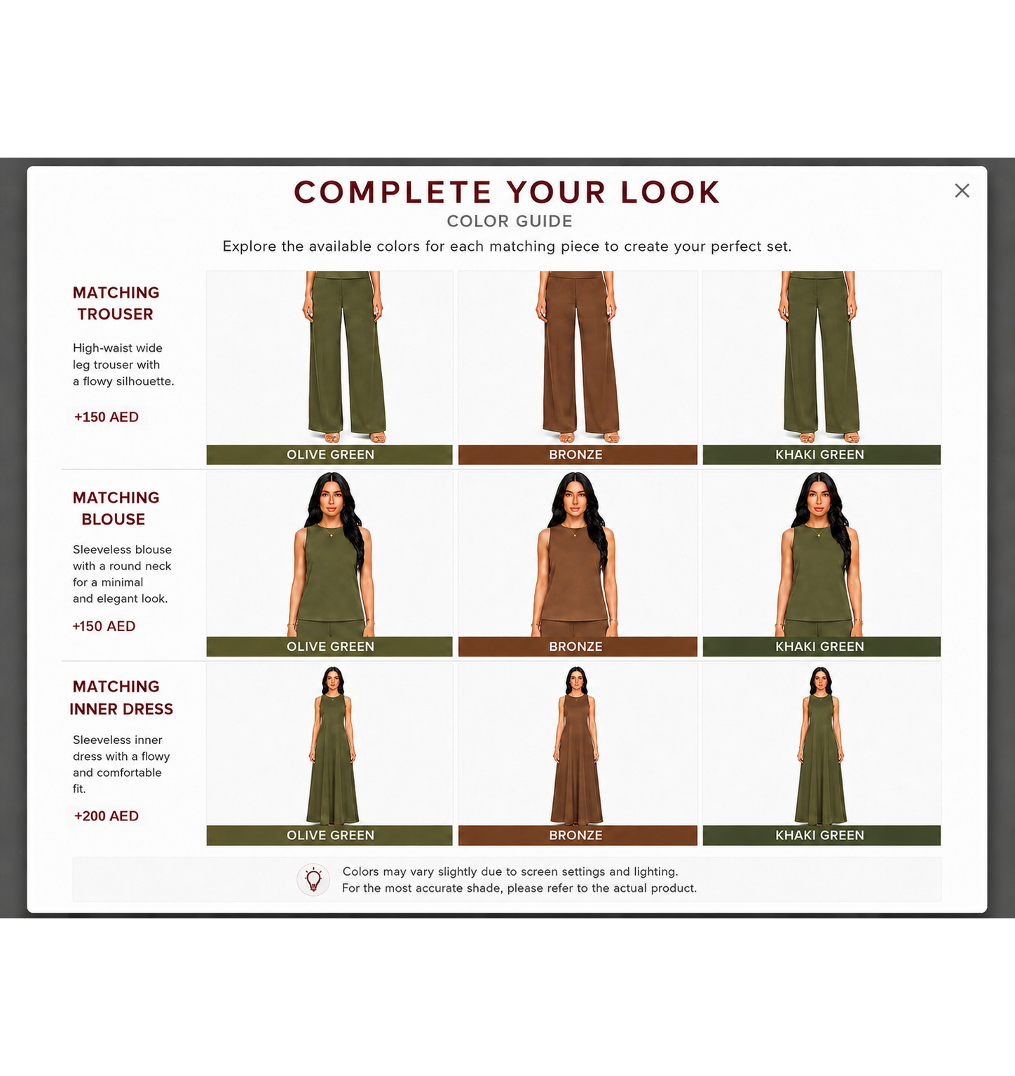 Complete Your Look Color Guide