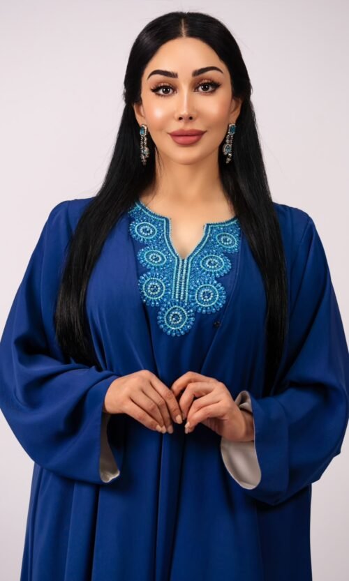 Sapphire Mosaic Abaya – MS40 - Image 4