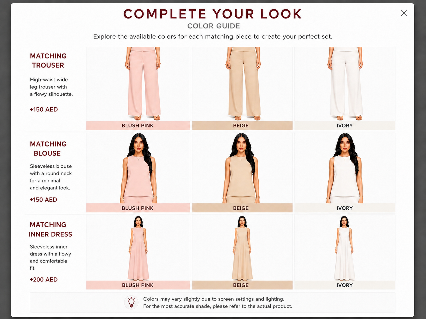 Complete Your Look Color Guide