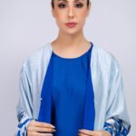Cobalt Sky Bloom Abaya – MS68