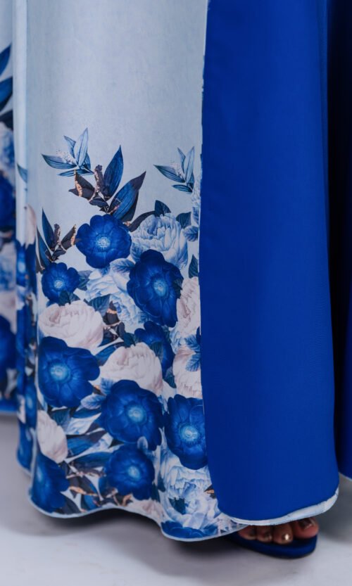 Cobalt Sky Bloom Abaya – MS68 - Image 4