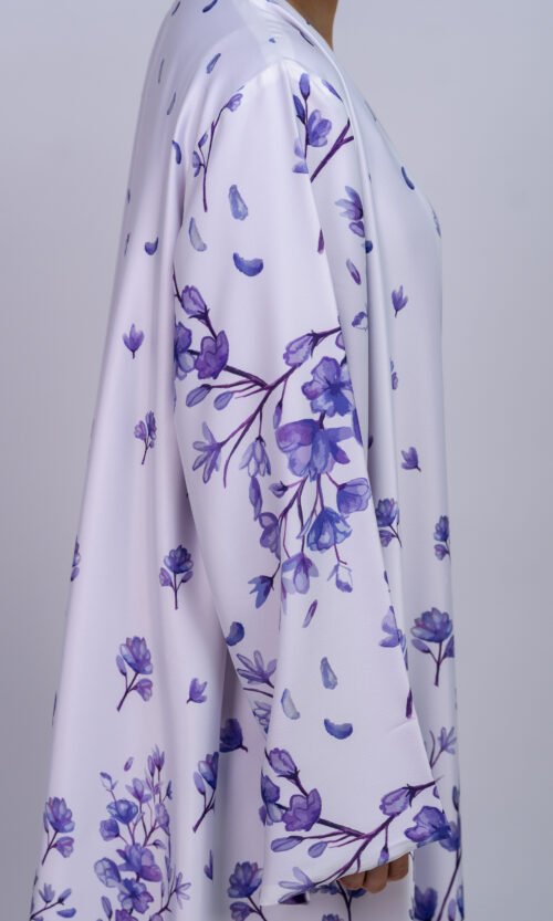 Lavender Porcelain Floral Abaya – MS63 - Image 6