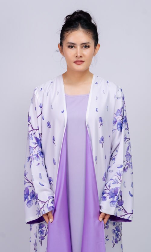 Lavender Wisteria Abaya – MS75 - Image 2