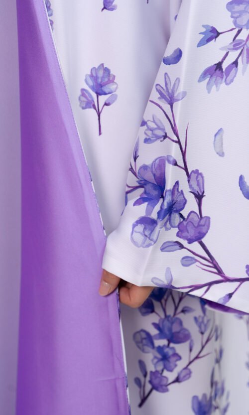 Lavender Wisteria Abaya – MS75 - Image 3
