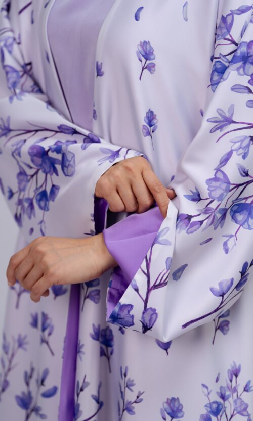 Lavender Wisteria Abaya – MS75 - Image 4