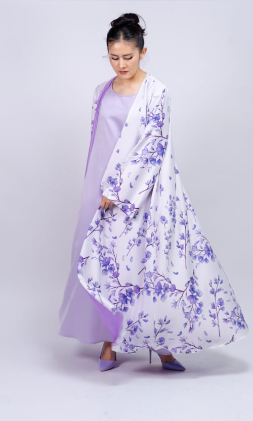 Lavender Wisteria Abaya – MS75 - Image 6