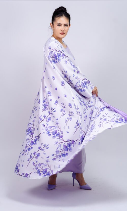 Lavender Wisteria Abaya – MS75 - Image 7