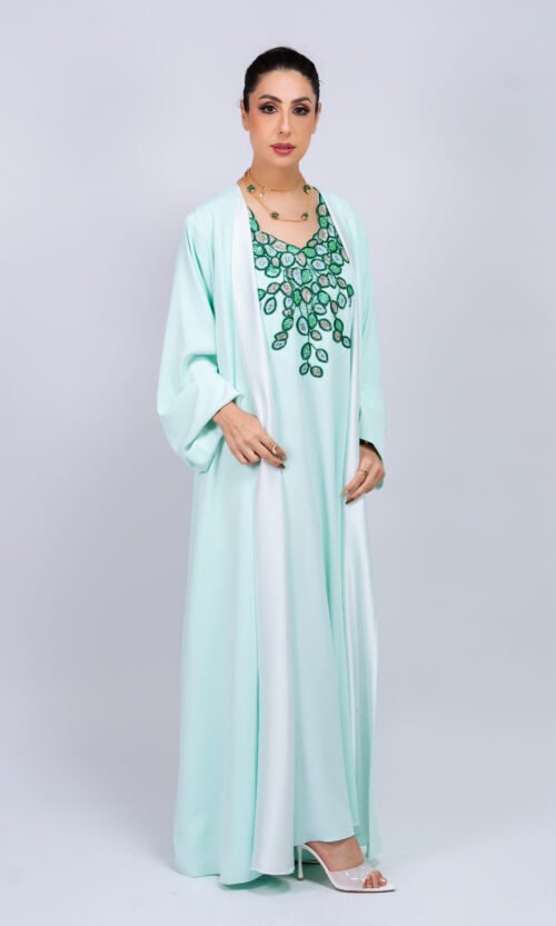 Mint Emerald Abaya – MS60