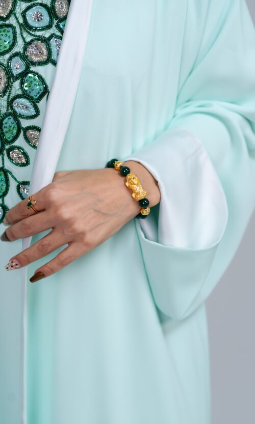 Mint Emerald Abaya – MS60 - Image 4