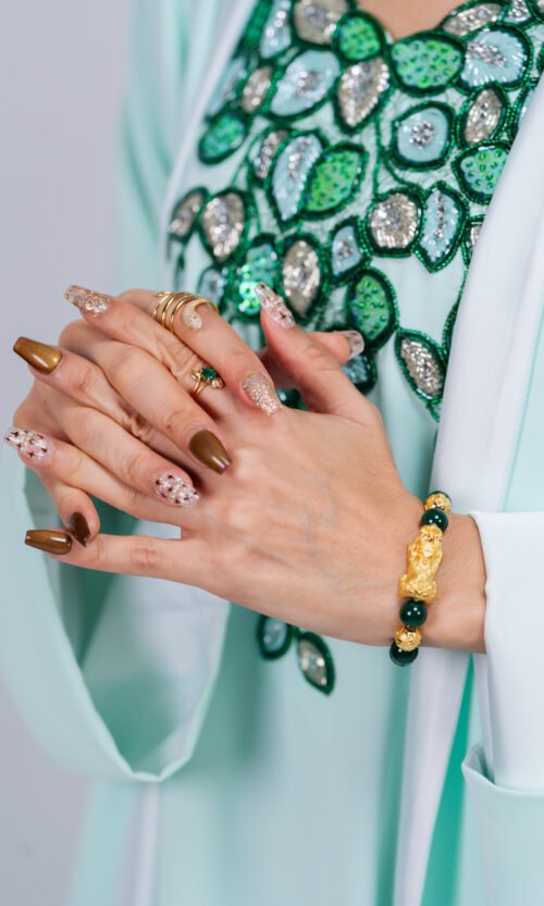 Mint Emerald Abaya – MS60 - Image 5