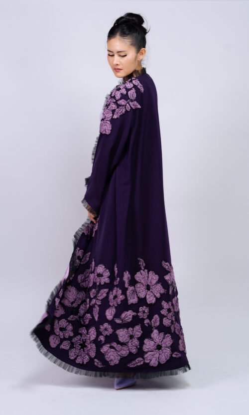 Plum Orchid Abaya – MS69 - Image 4