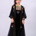 Girls UAE National Day 2-Piece Handmade Abaya Set