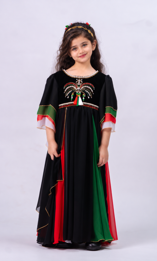 Girls UAE National Day Handmade Celebration Dress - Image 3