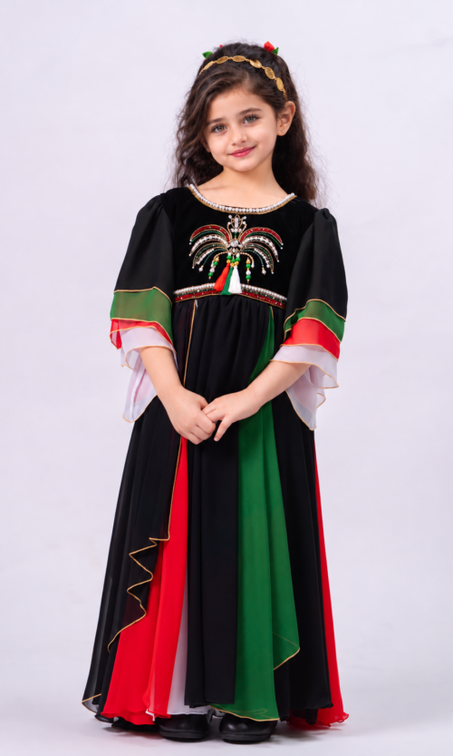 Girls UAE National Day Handmade Celebration Dress - Image 5