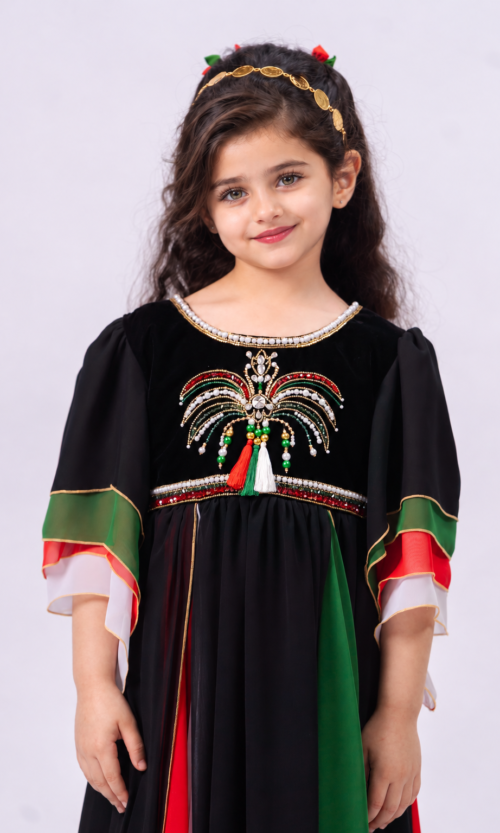 Girls UAE National Day Handmade Celebration Dress - Image 8