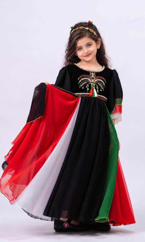 Girls UAE National Day Handmade Celebration Dress - Image 9