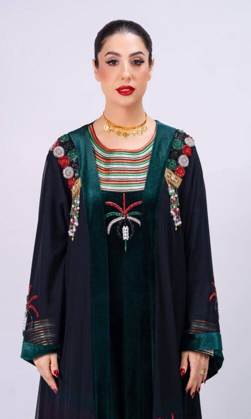 UAE National Day Handmade Abaya – Heritage Edition 04 - Image 5