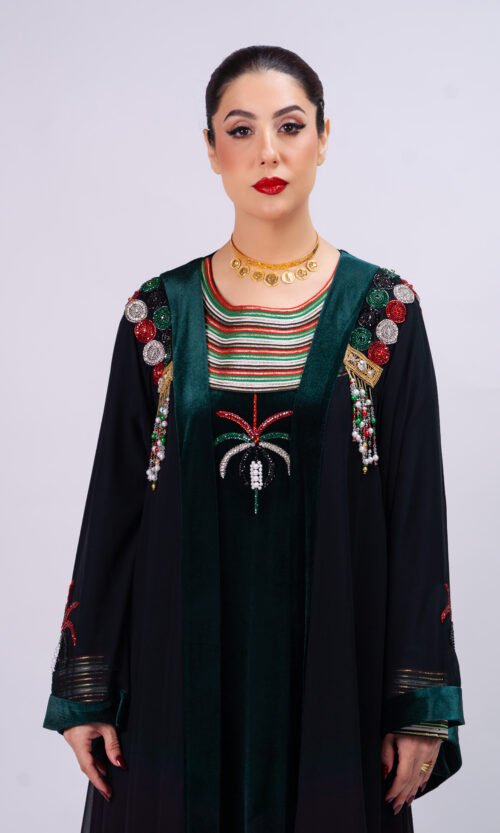 UAE National Day Handmade Abaya – Heritage Edition 04 - Image 14