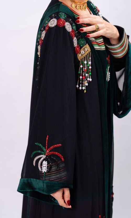 UAE National Day Handmade Abaya – Heritage Edition 04 - Image 9