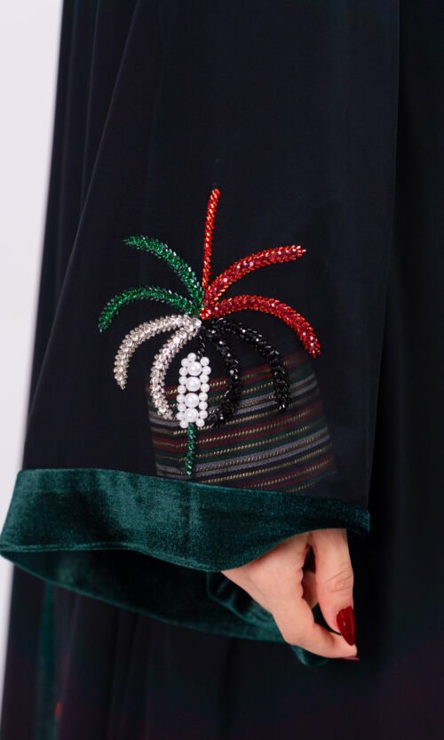UAE National Day Handmade Abaya – Heritage Edition 04 - Image 11