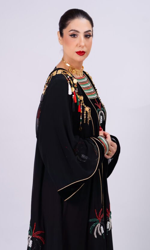 UAE National Day Handmade Abaya – Heritage Edition 05 - Image 3