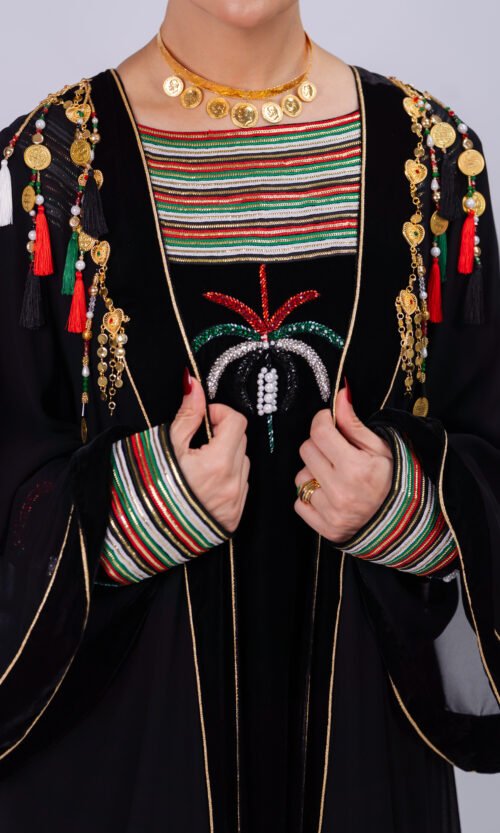 UAE National Day Handmade Abaya – Heritage Edition 05 - Image 6