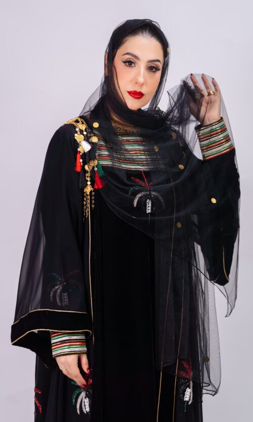 UAE National Day Handmade Abaya – Heritage Edition 05 - Image 13