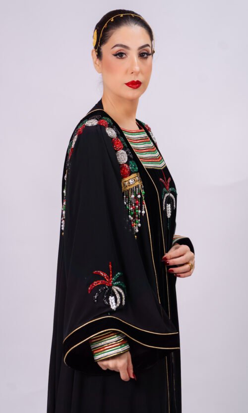 UAE National Day Handmade Abaya – Heritage Edition 06 - Image 4