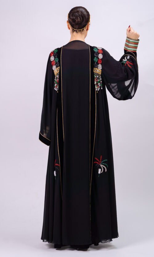 UAE National Day Handmade Abaya – Heritage Edition 06 - Image 7