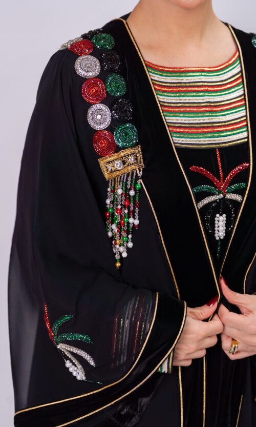 UAE National Day Handmade Abaya – Heritage Edition 06 - Image 9