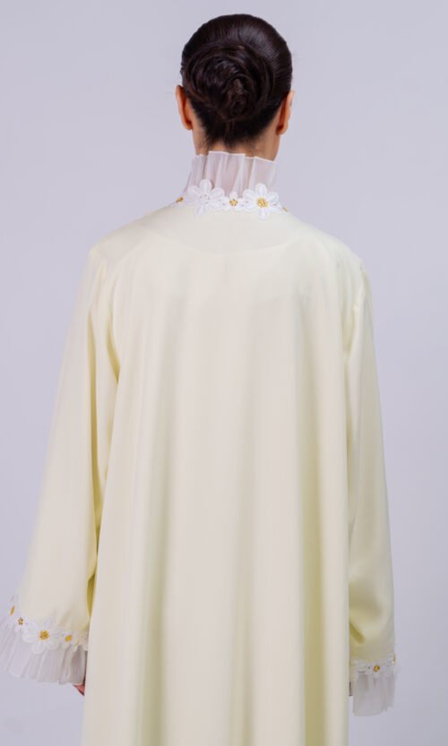 Emerald Heritage Chiffon Abaya – MS88 - Image 6