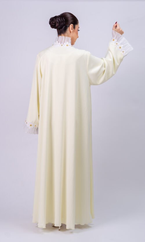 Emerald Heritage Chiffon Abaya – MS88 - Image 7