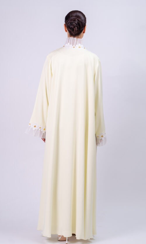 Emerald Heritage Chiffon Abaya – MS88 - Image 11